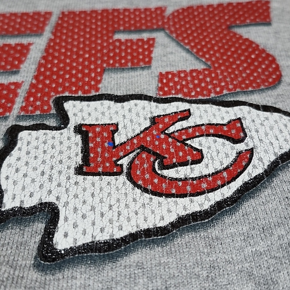 VINTAGE NFL KANSAS CITY CHIEFS GRAPHIC GRAY CREW-NECK SWEATSHIRT LARGE - Picture 4 of 14